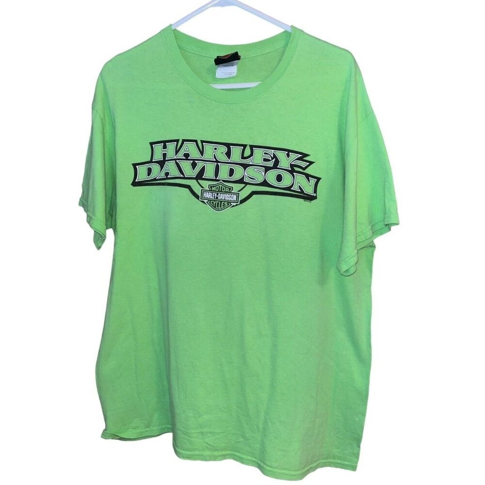 Green Harley Davidson Gruene Texas Motorcycle Large 2011 T Shirt